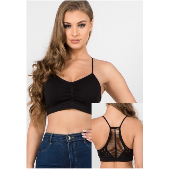 Seamless Cut out Racerback Bralette - Picture 3 of 6